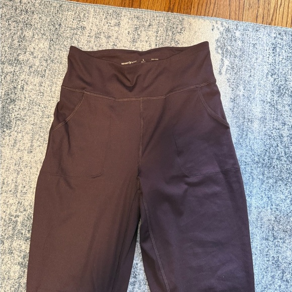 Old Navy Active Kids Maroon Ribbed Joggers - Picture 5 of 8